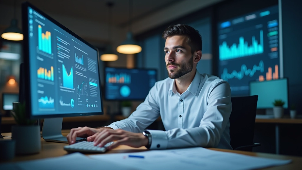 Datový analytik pracující s velkými objemy dat, vizualizace a analýzy